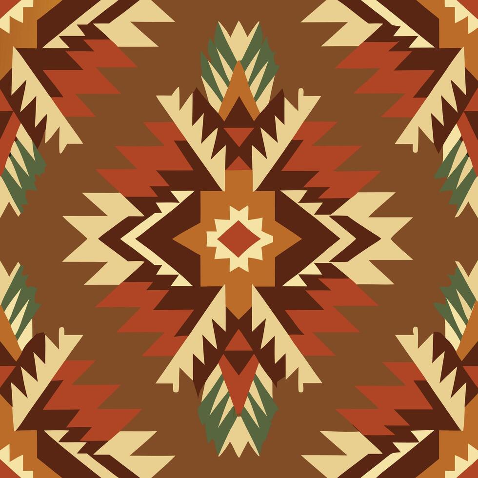 Geometric southwestern native american pattern design vector
