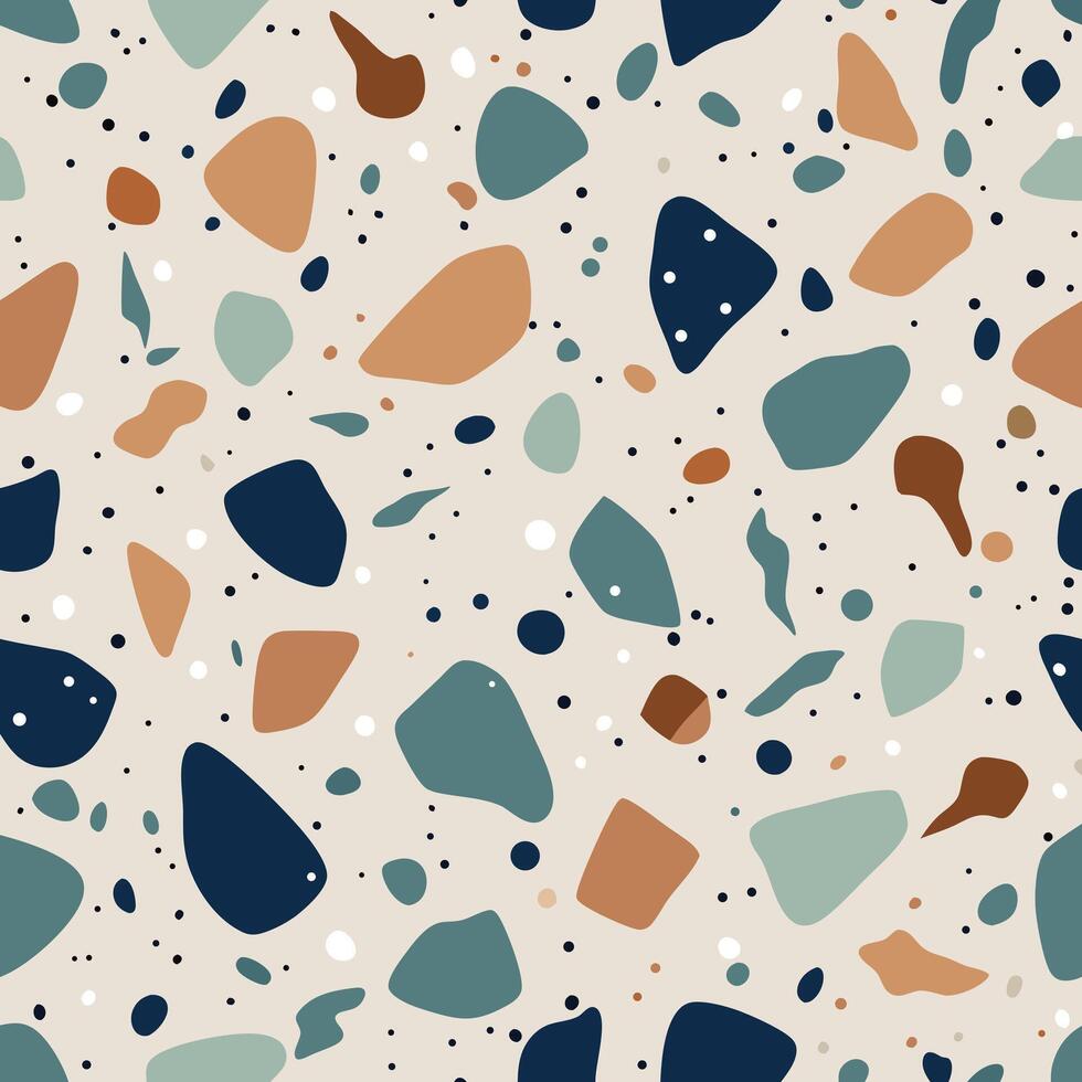 Abstract terrazzo pattern seamless design background vector