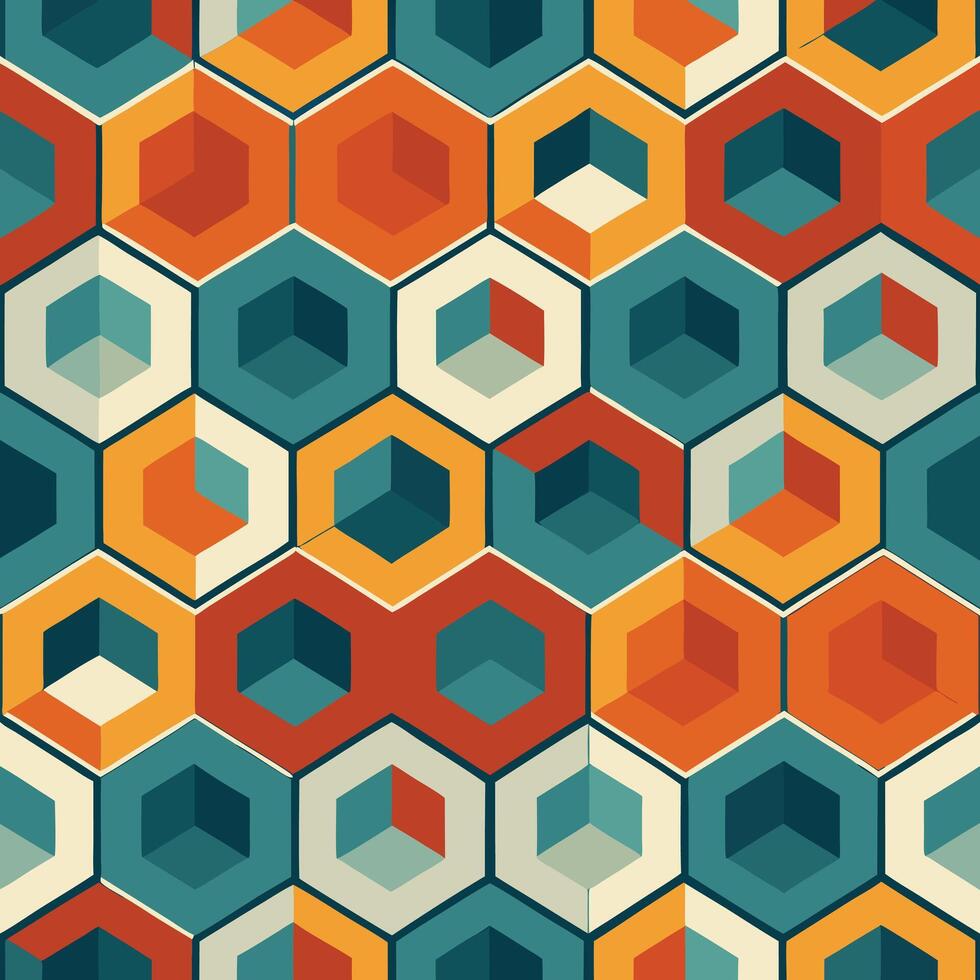 Abstract geometric hexagon pattern design background vector