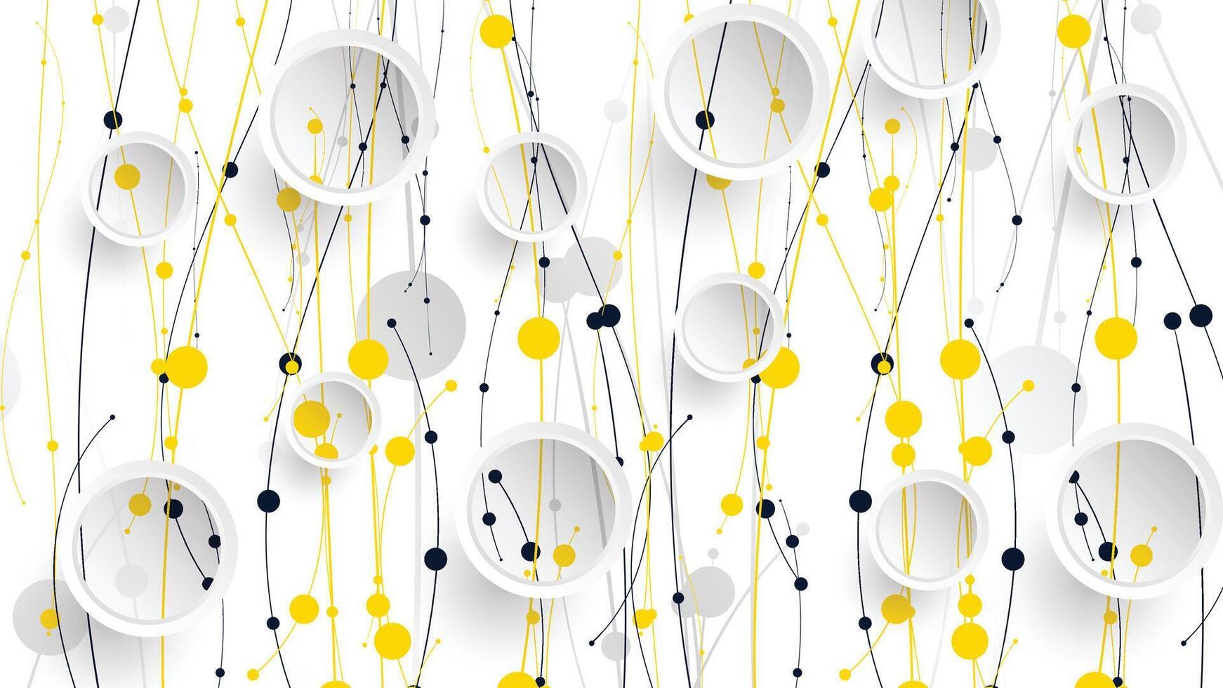 Abstract Geometric Circles and Lines Background vector