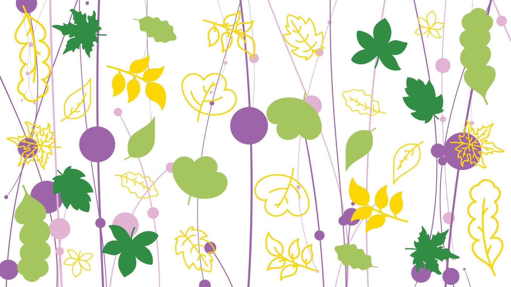 Autumn Leaves and Branches Abstract Background vector