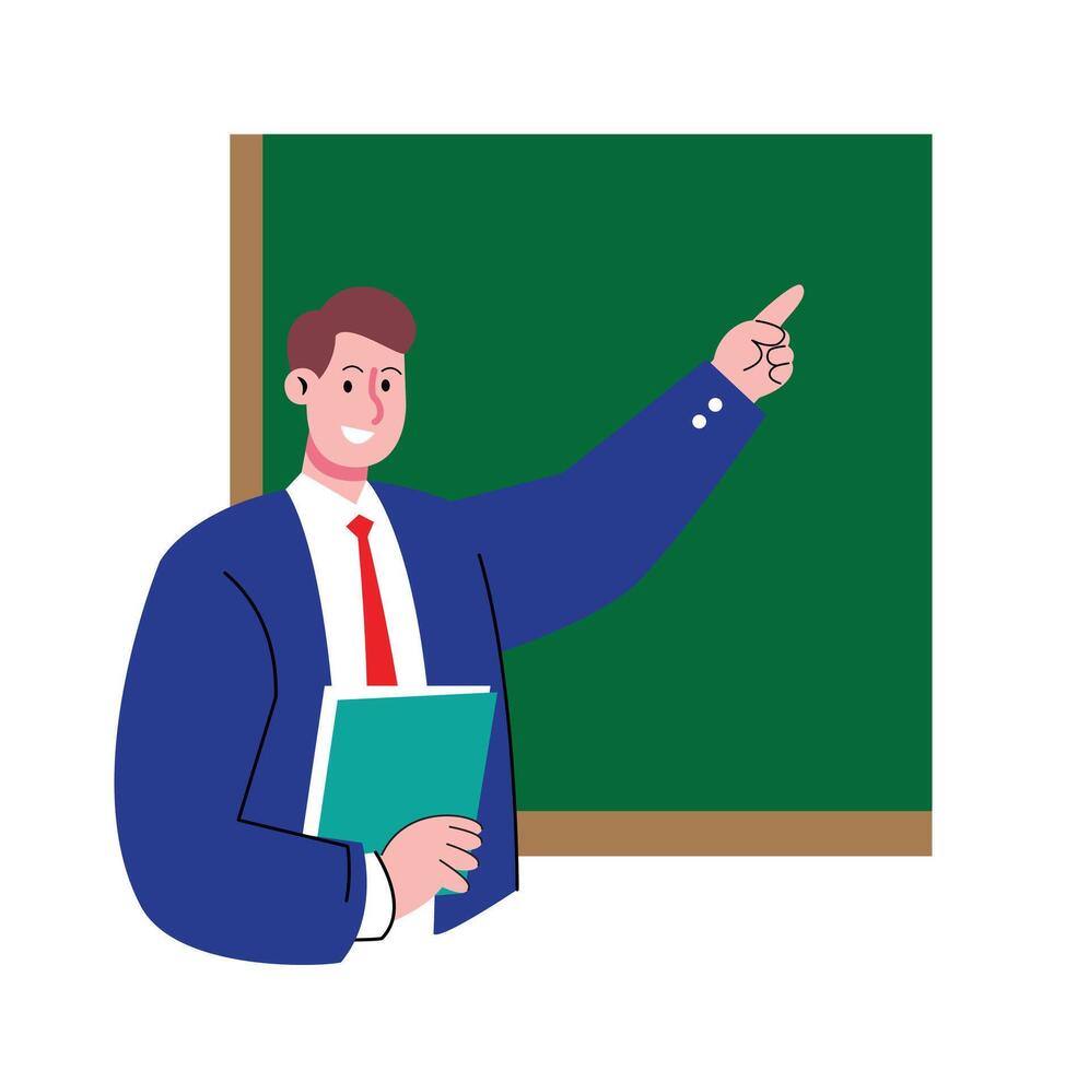 Teachers Teaching in Classroom vector