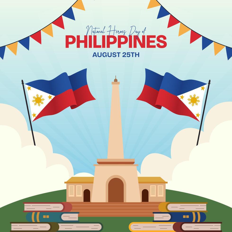 National Heroes Day celebration in the Philippines vector