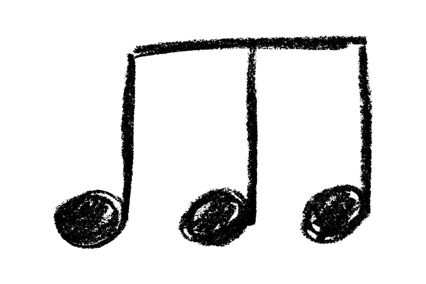 Musical note doodle. Hand drawn musical symbol. Element for print, web, design, decor, logo vector