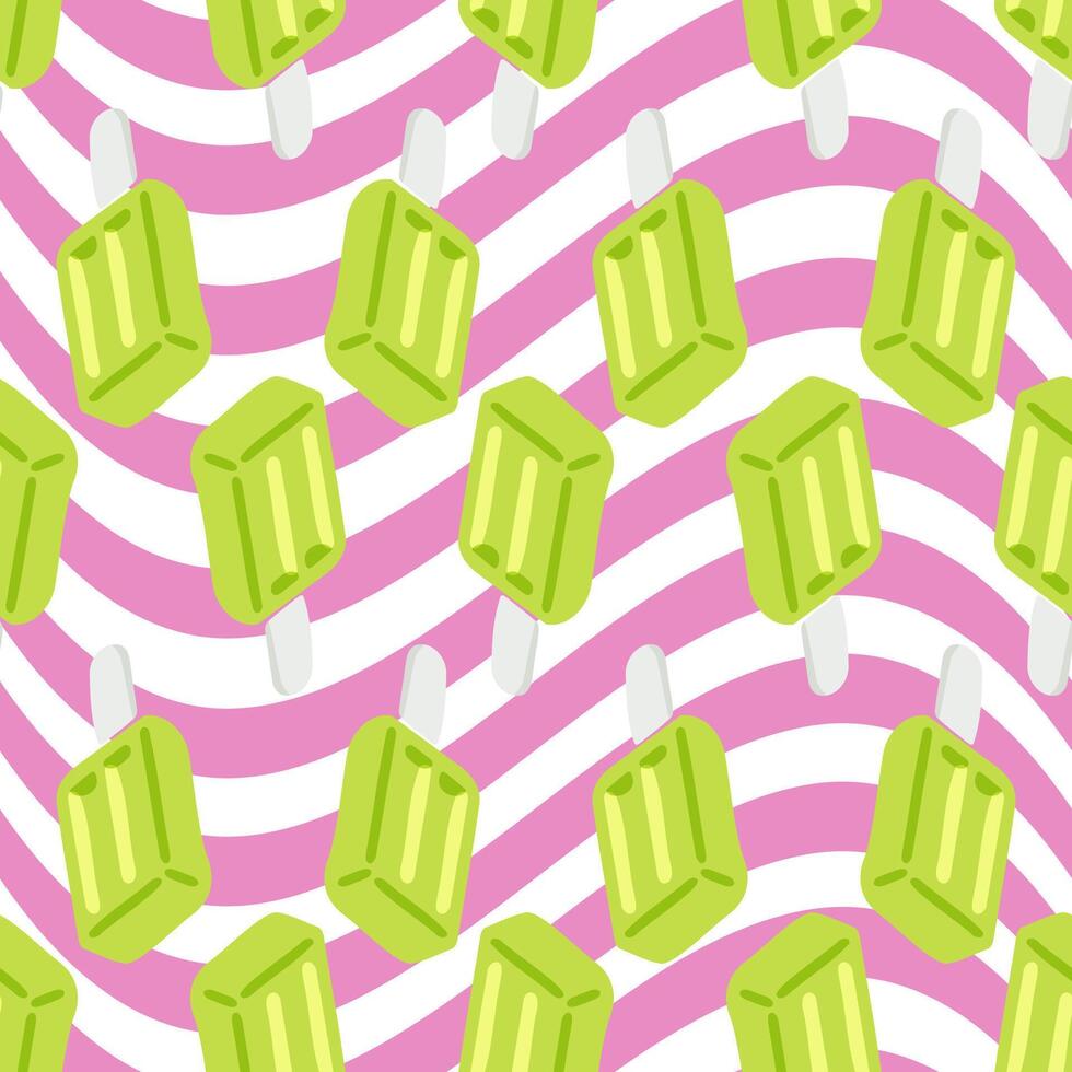 Seamless Summer Ice Treat Pattern vector