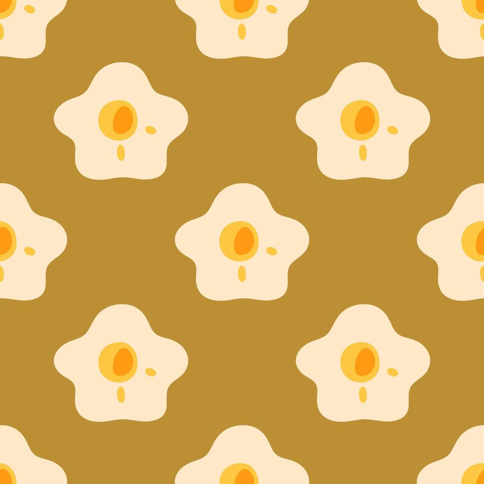 Seamless Warm Floral Cartoon Pattern vector