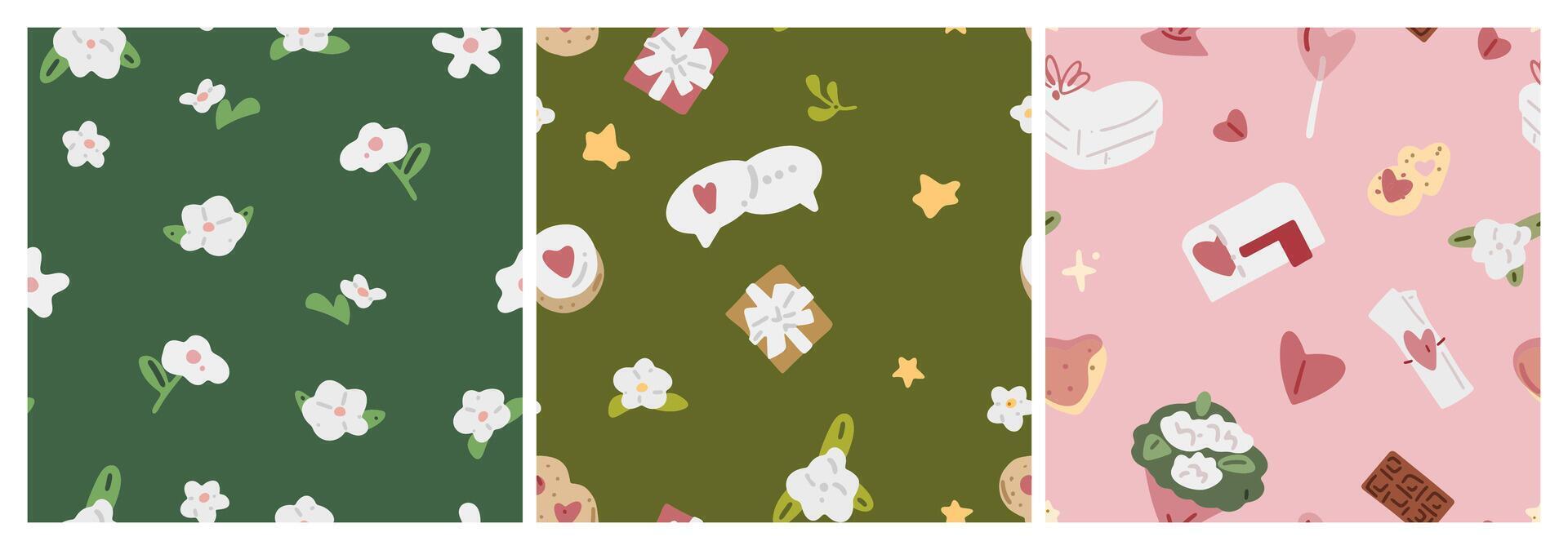 Citrus Lemonade Bottle Pattern Set vector