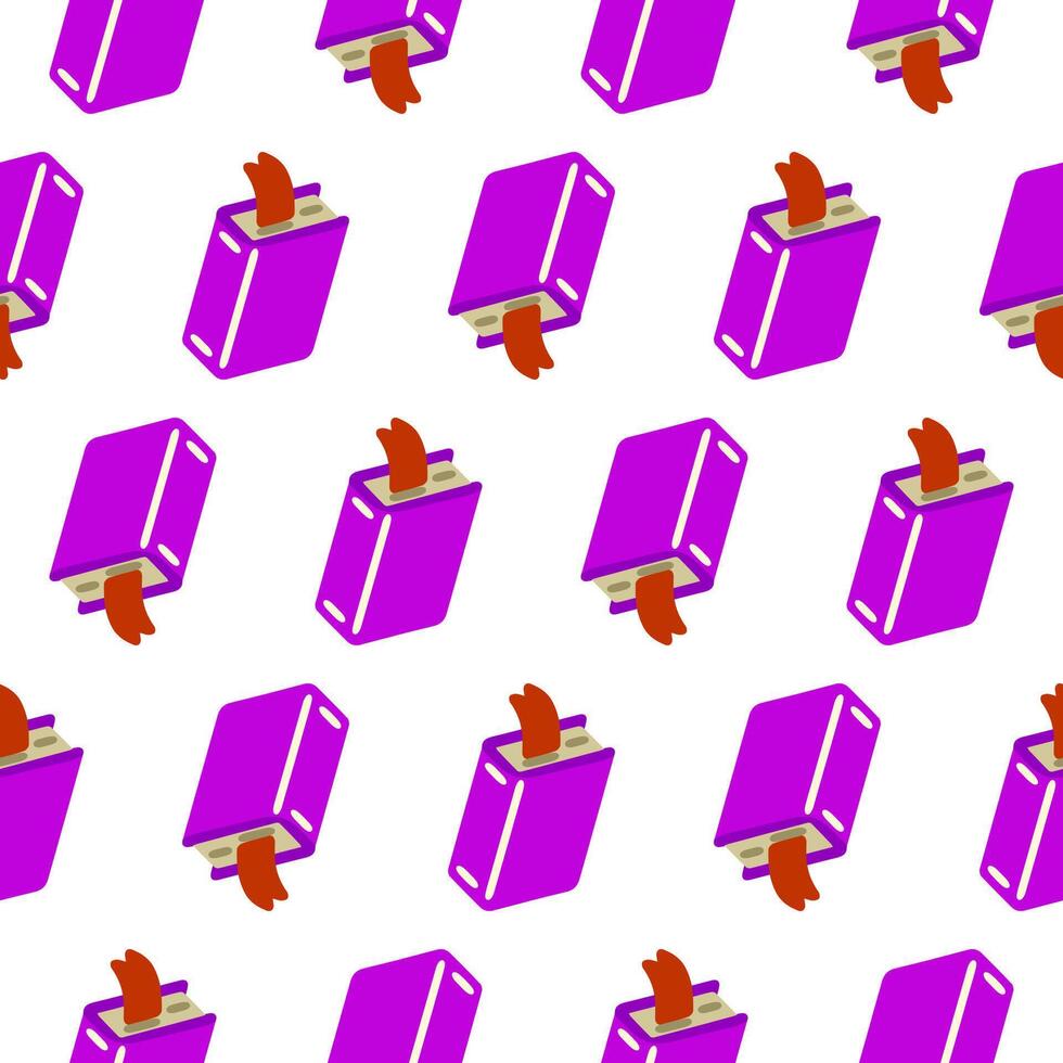 Seamless Purple Toaster Pattern vector