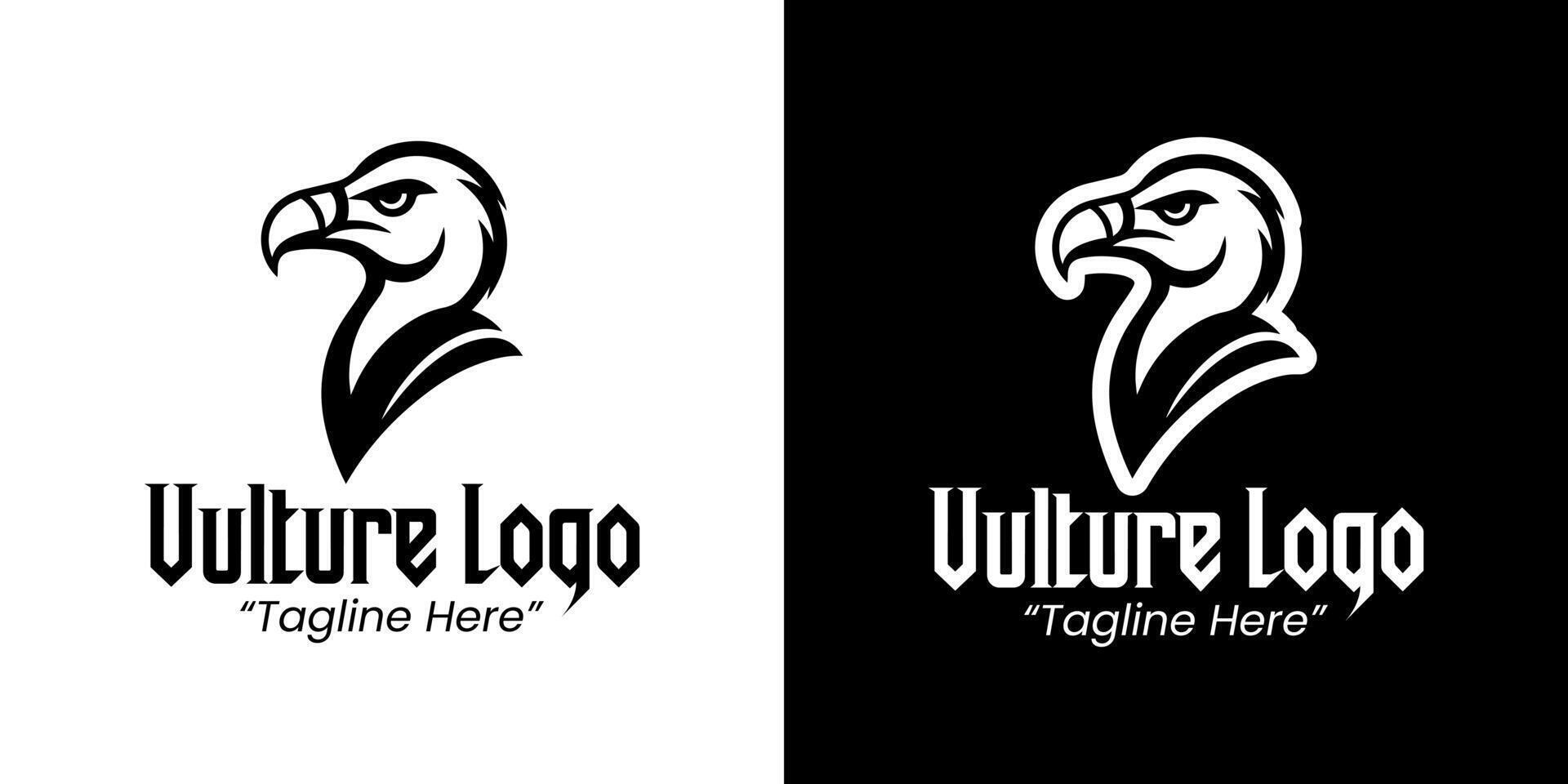 Elegant Vulture Logo for Professional Branding with Monochrome Design vector