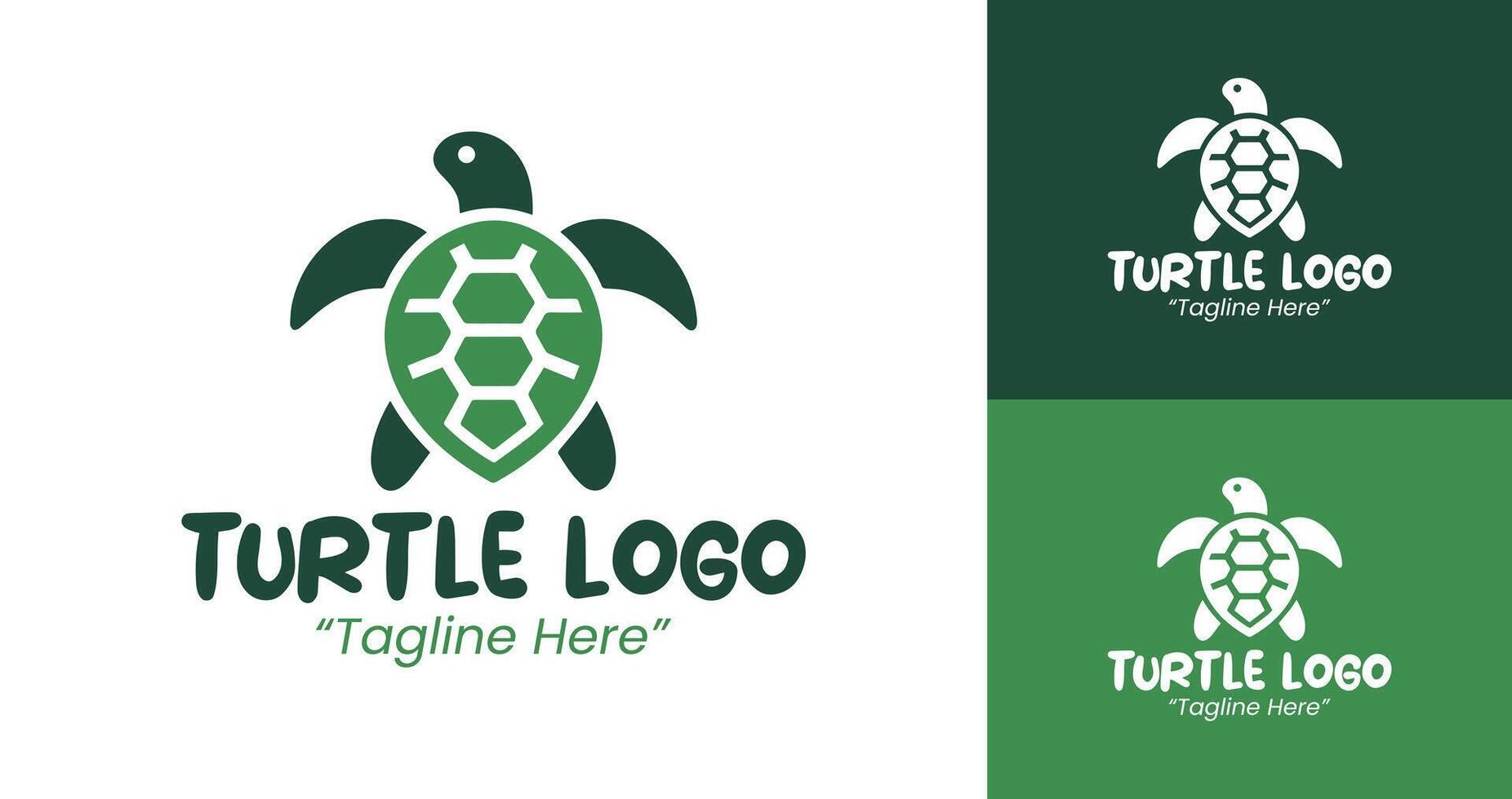 Minimalist and Eco-Friendly Turtle Logo for Nature and Green Business Branding vector