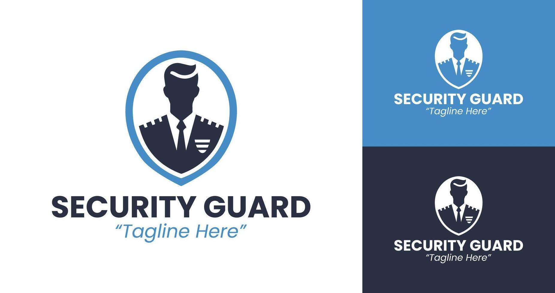 Security Guard Logo with Police Shield and Strong Branding vector