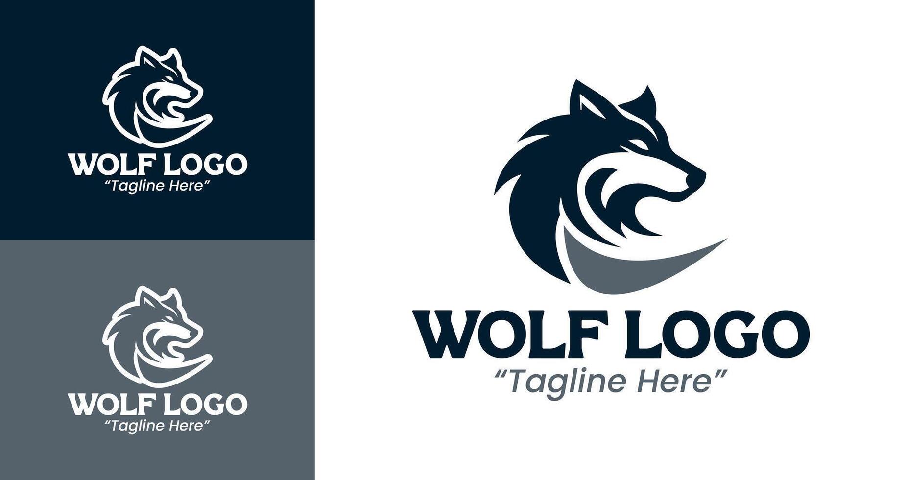 Professional and Modern Wolf Logo Designs for Business and Branding vector