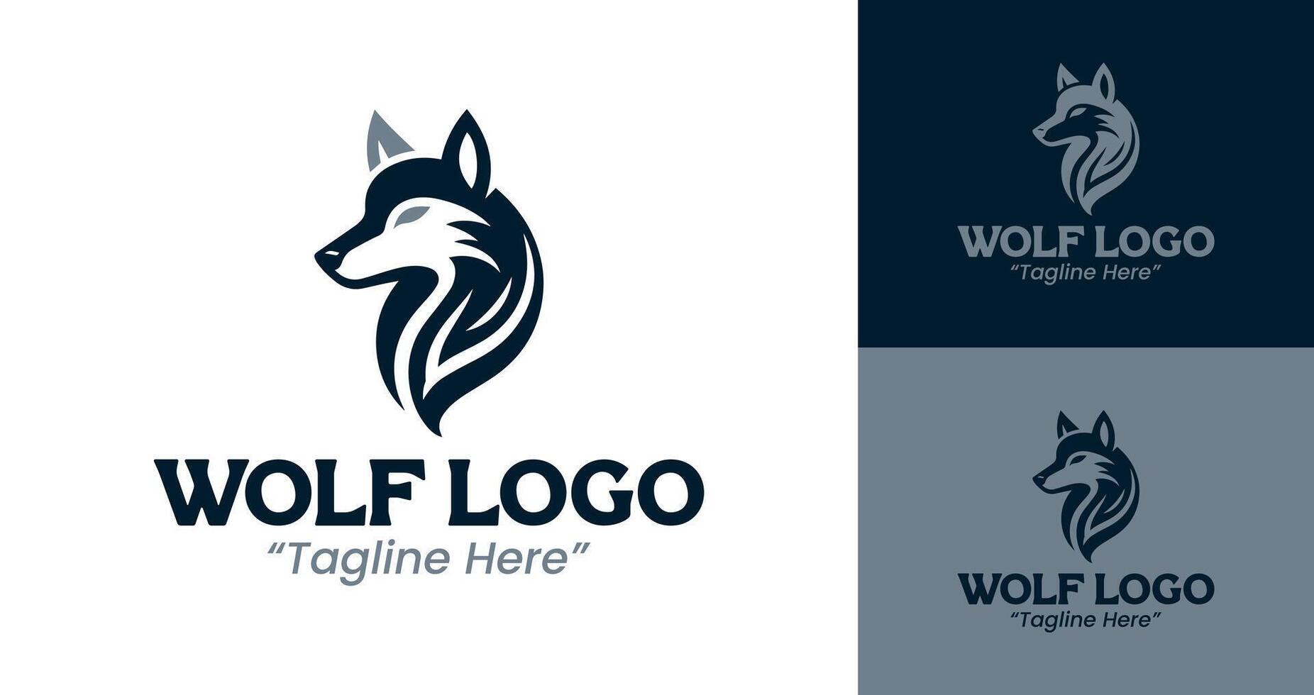 Modern and Sleek Wolf Logo Design for Business Identity and Branding vector