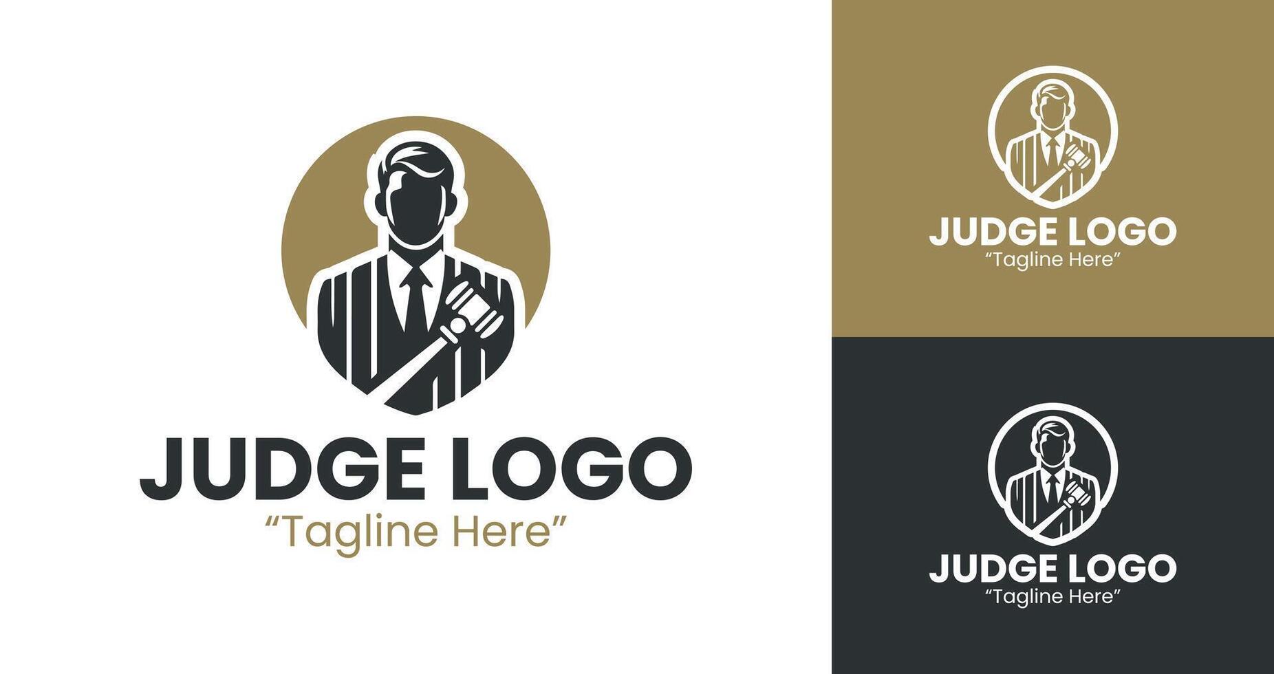 Creative Judge Logos for Law Firms and Courtrooms with Bold Professional Look vector