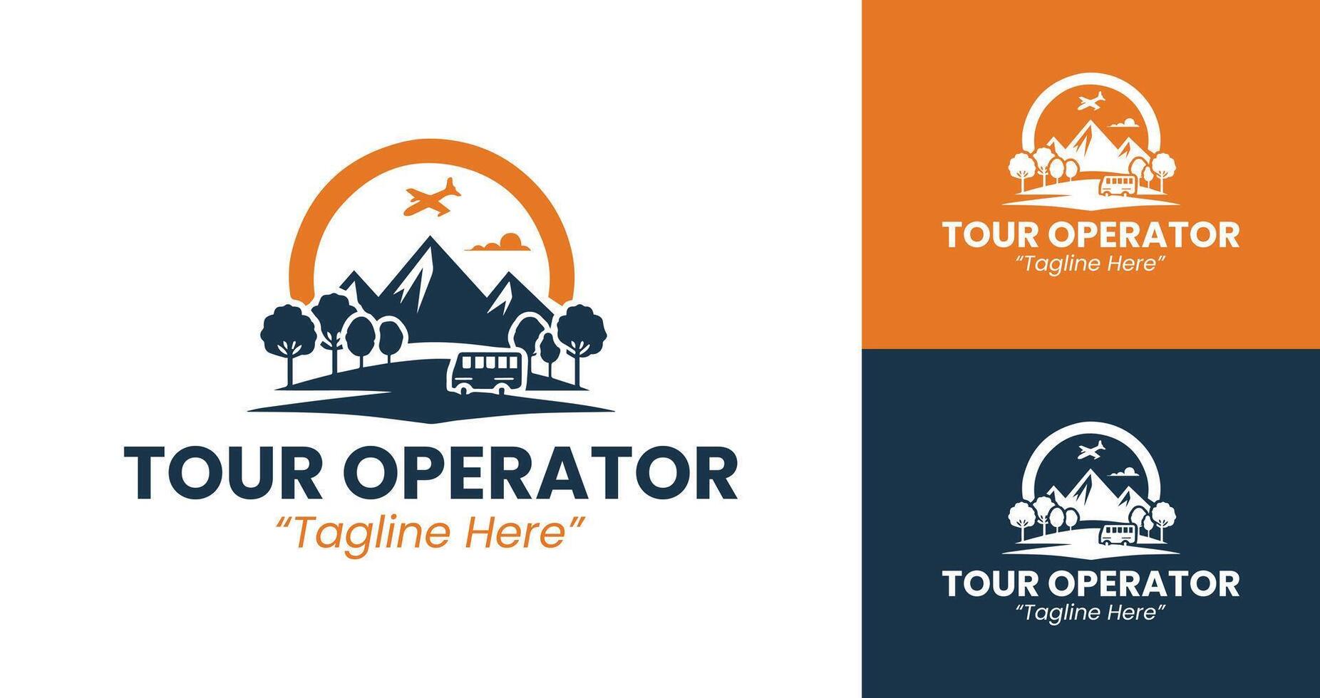 Professional and Unique Tour Operator Logo Design for Travel Businesses vector