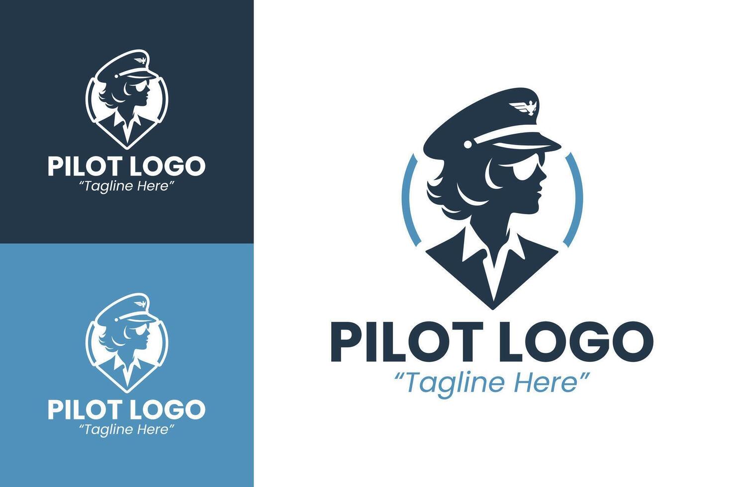Professional Aviation Logo Design for Pilots and Airplane Companies vector