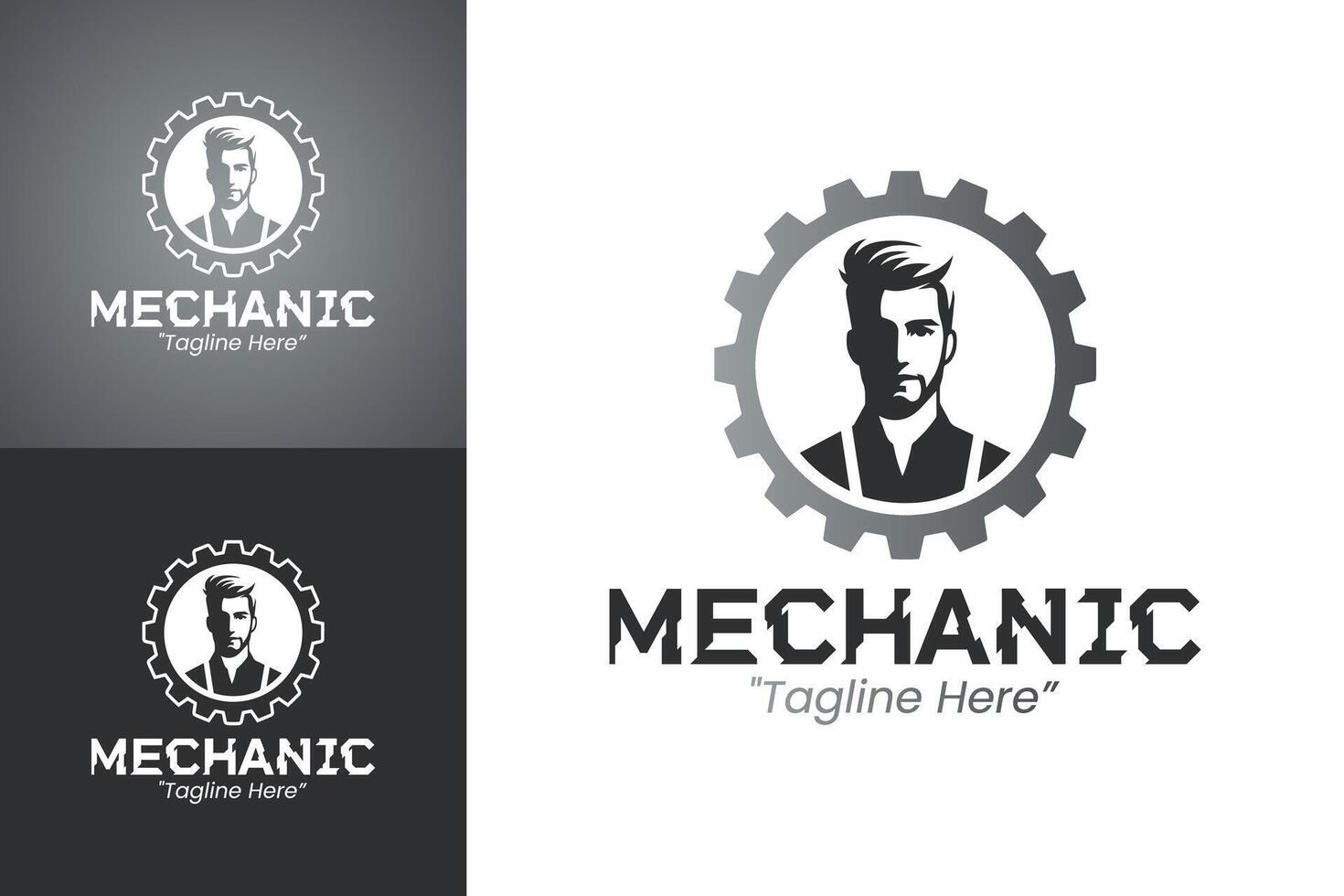 Auto Mechanic Logo Design with Tools for Garage Branding vector