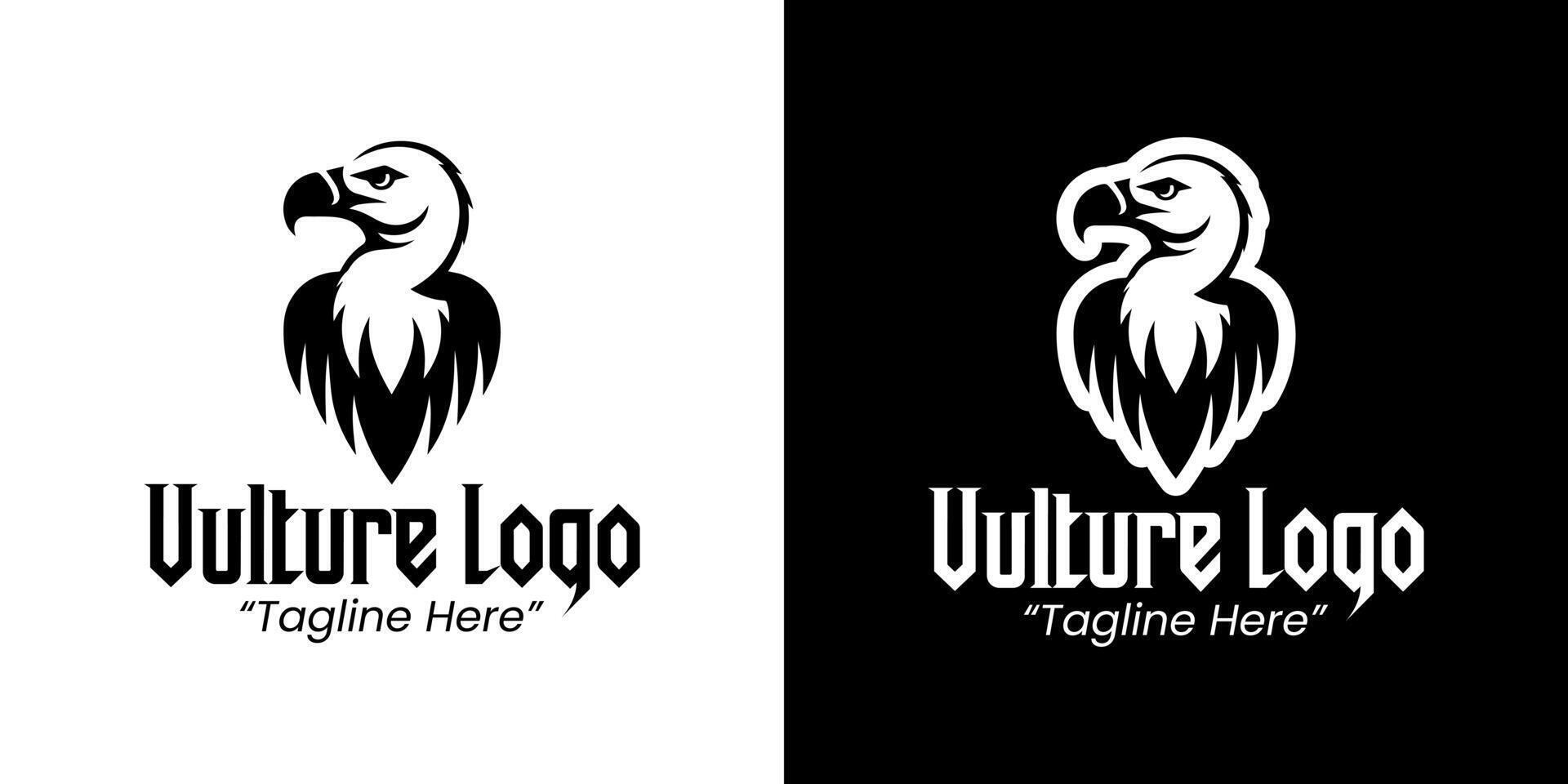 Bold and Modern Vulture Logo Design in Black and White for Business Branding vector