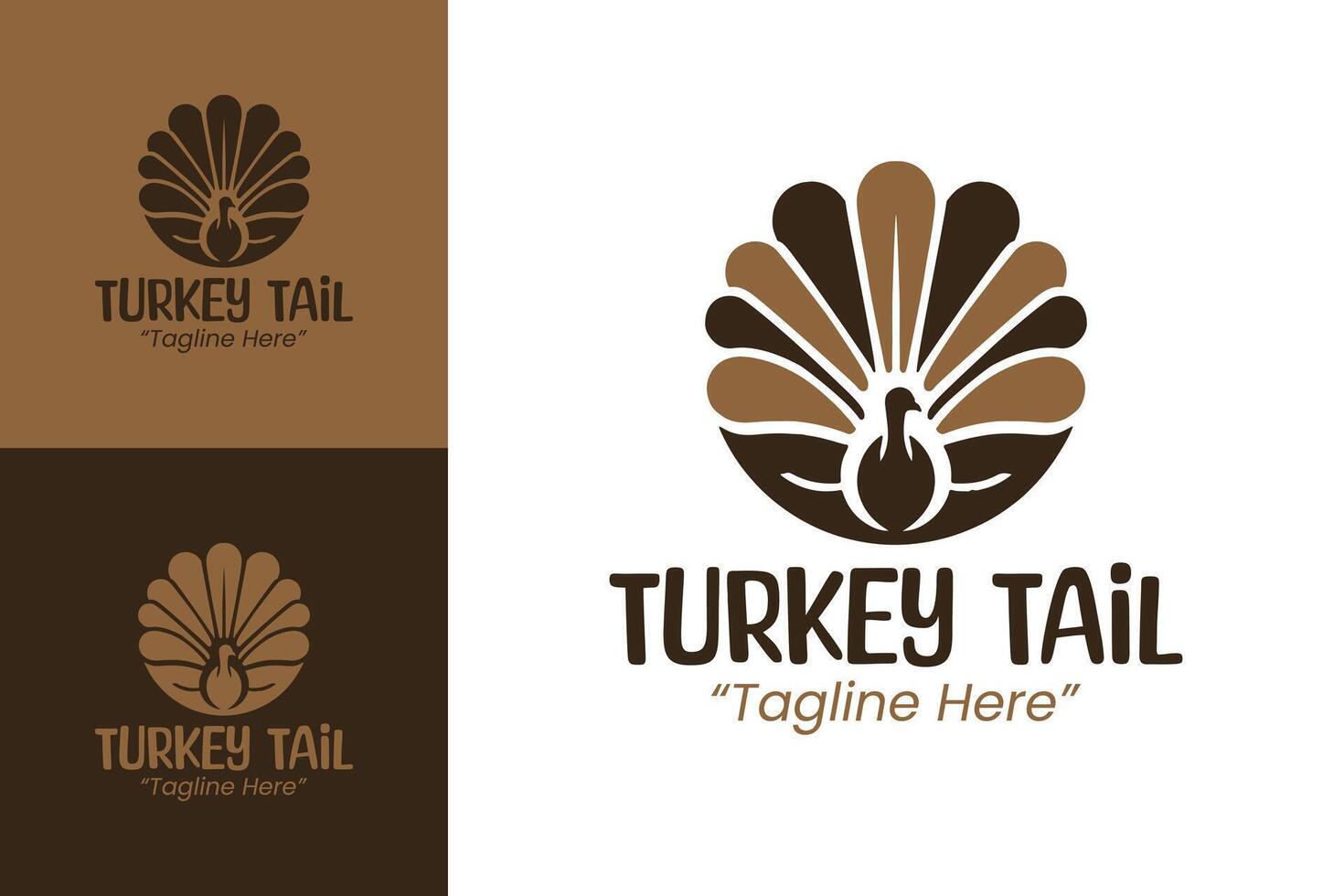 Sleek and Elegant Turkey Tail Logo Design for Professional Business Branding vector