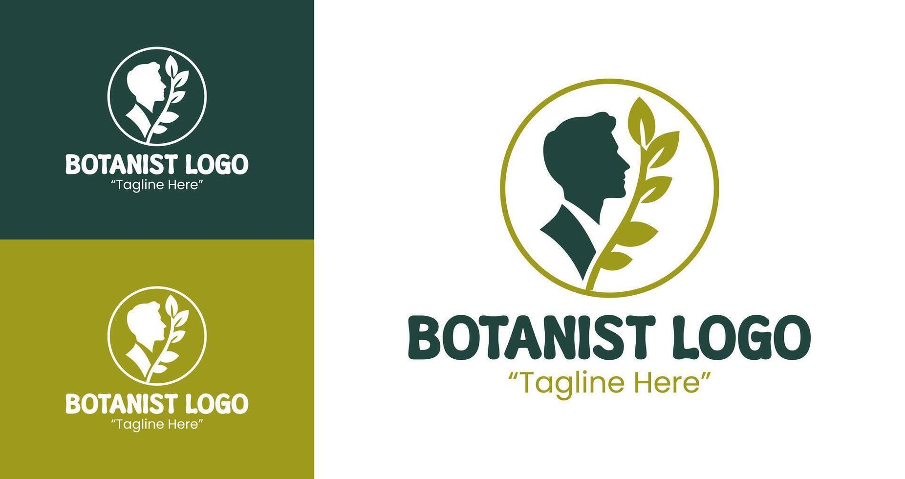Botanical Logo Design for Nature and Plant-Based Businesses in Earthy Tones vector