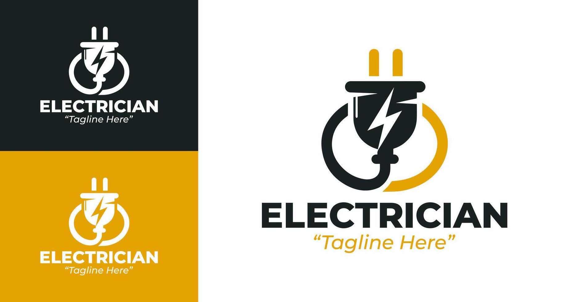 Unique and Creative Electrician Logos for Strong Brand Identity vector