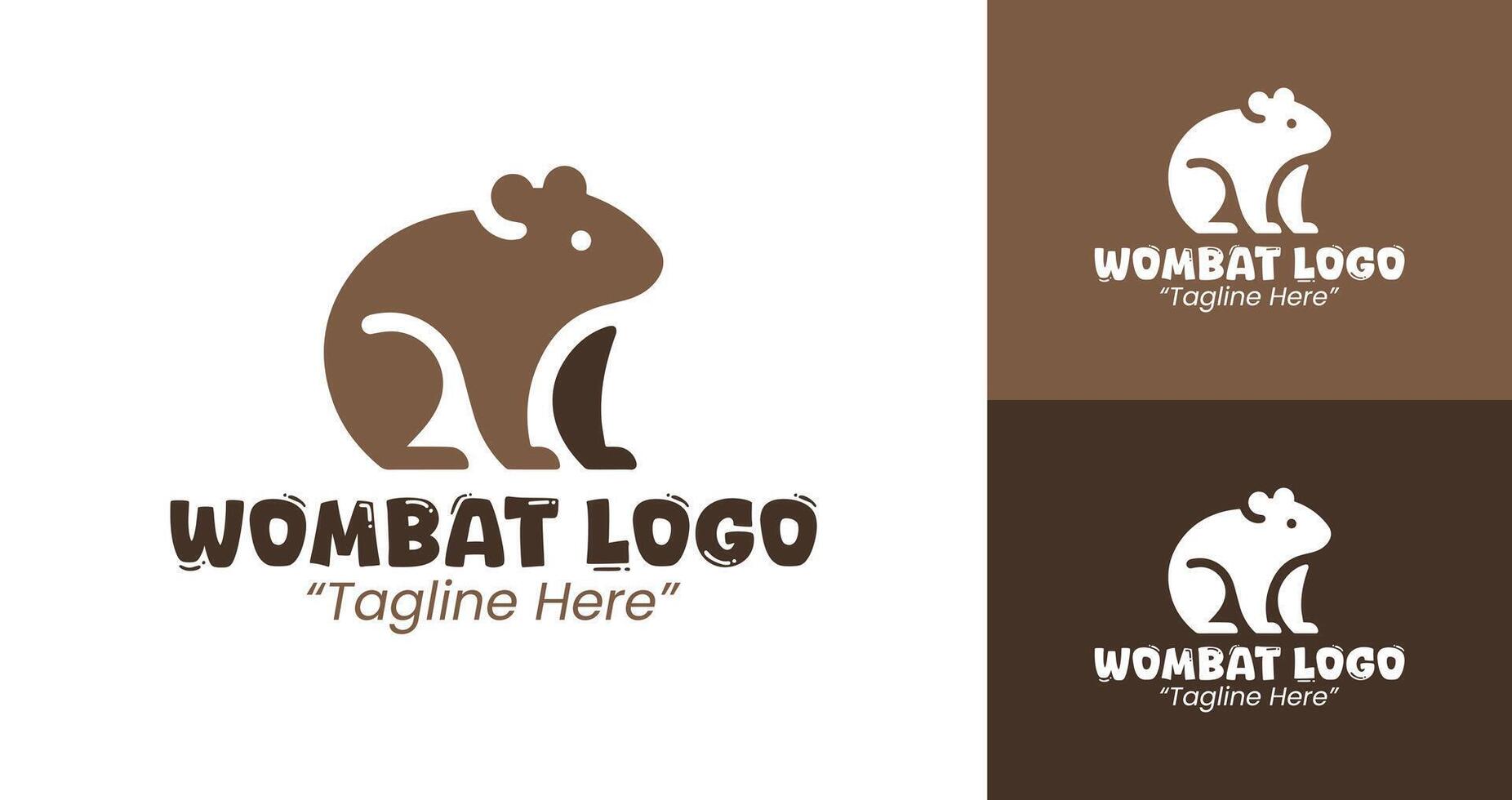 Wombat Icon Logo for Eco-Friendly and Nature-Inspired Branding vector