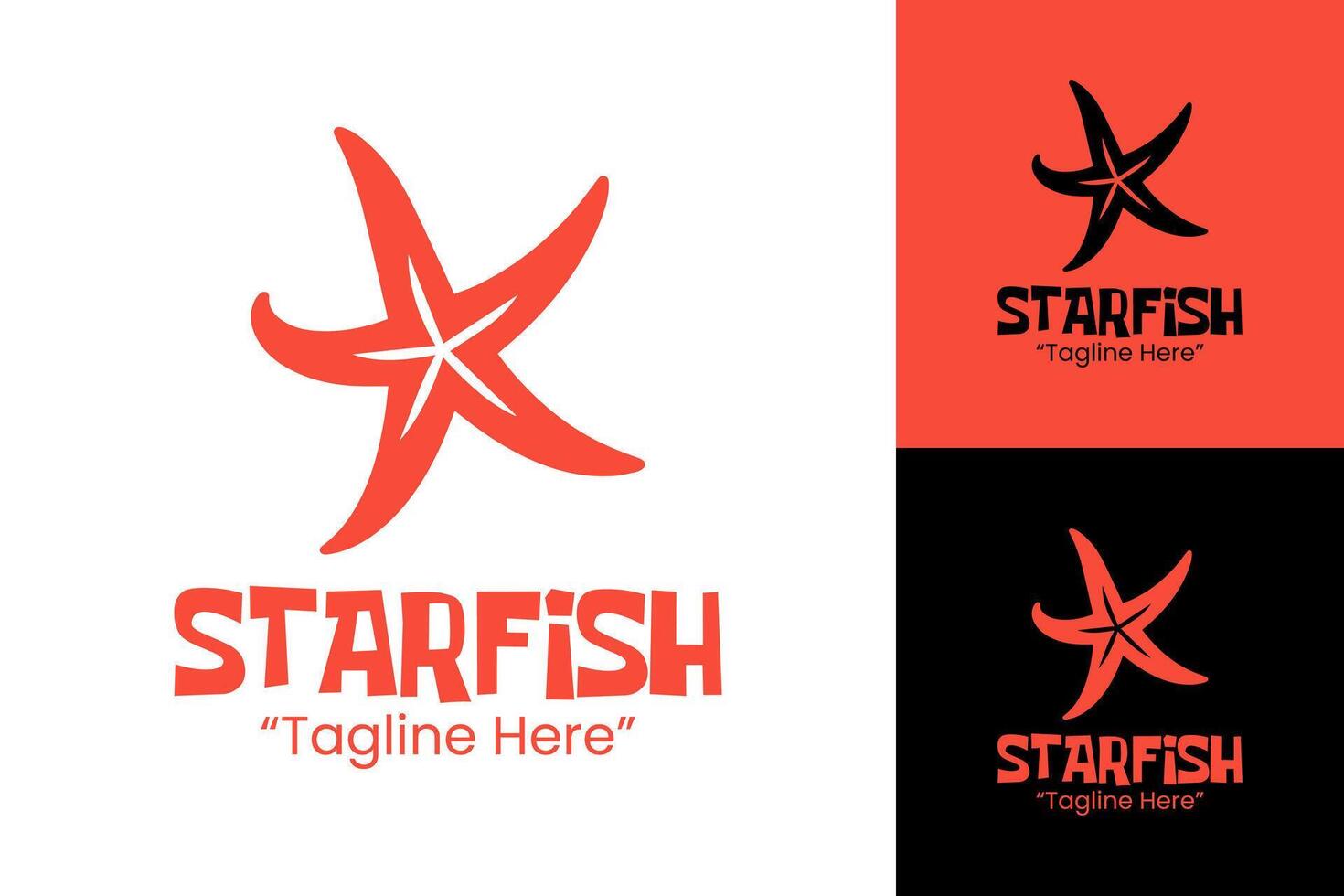 Unique Starfish Logo with Playful Design for Brand Identity vector