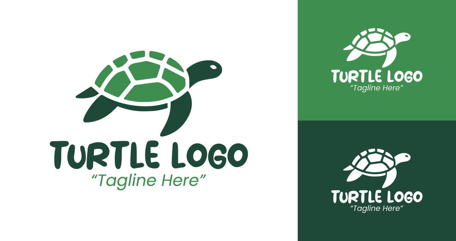 Nature-Inspired Green Turtle Logo for Eco-Friendly Business Branding vector