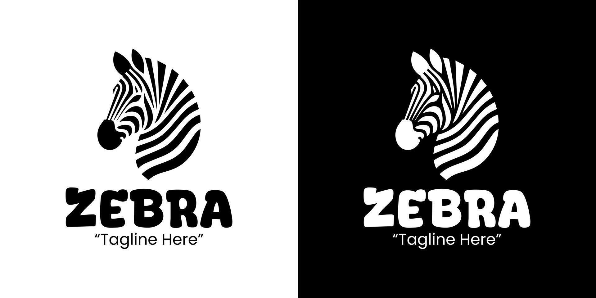 Minimalistic Zebra Logo with Stripes and Unique Design for Elegant Branding and Identity vector