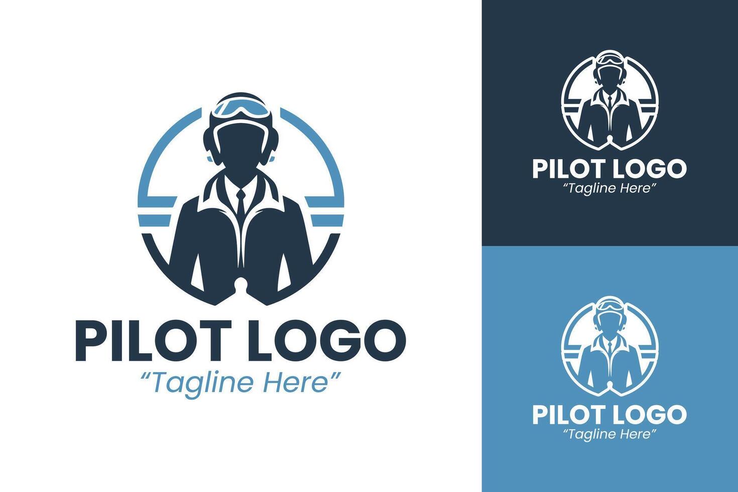 Innovative Pilot Logo Design for Air Travel Industry and Aviation Professionals vector