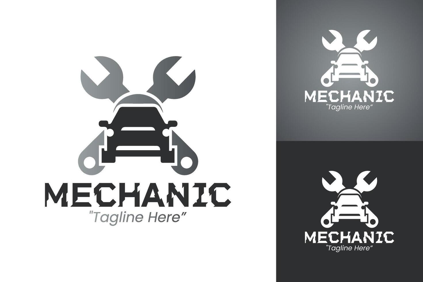 Modern Mechanic Logo for Auto Repair and Garage Services vector