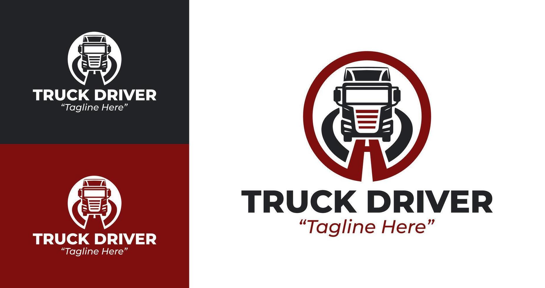 Professional Truck Driver Logo Design for Business Branding vector