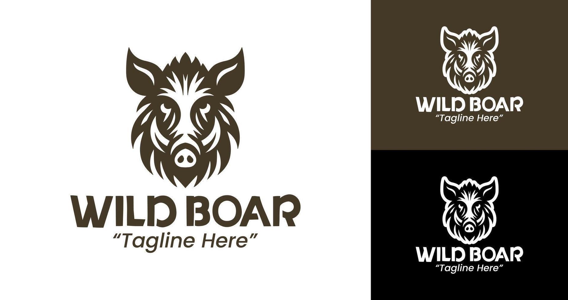 Strong Wild Boar Emblem Logo with Modern Professional Branding vector