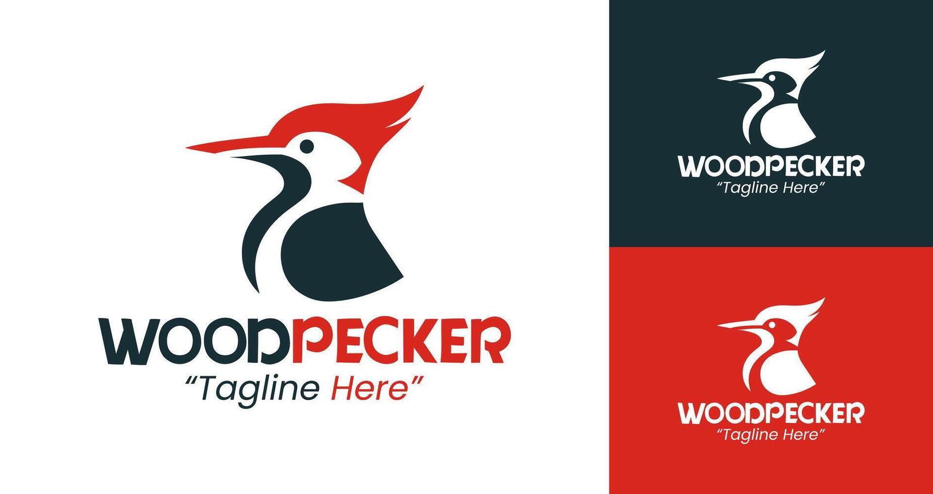 Creative and Elegant Woodpecker Logo for Business and Personal Branding vector