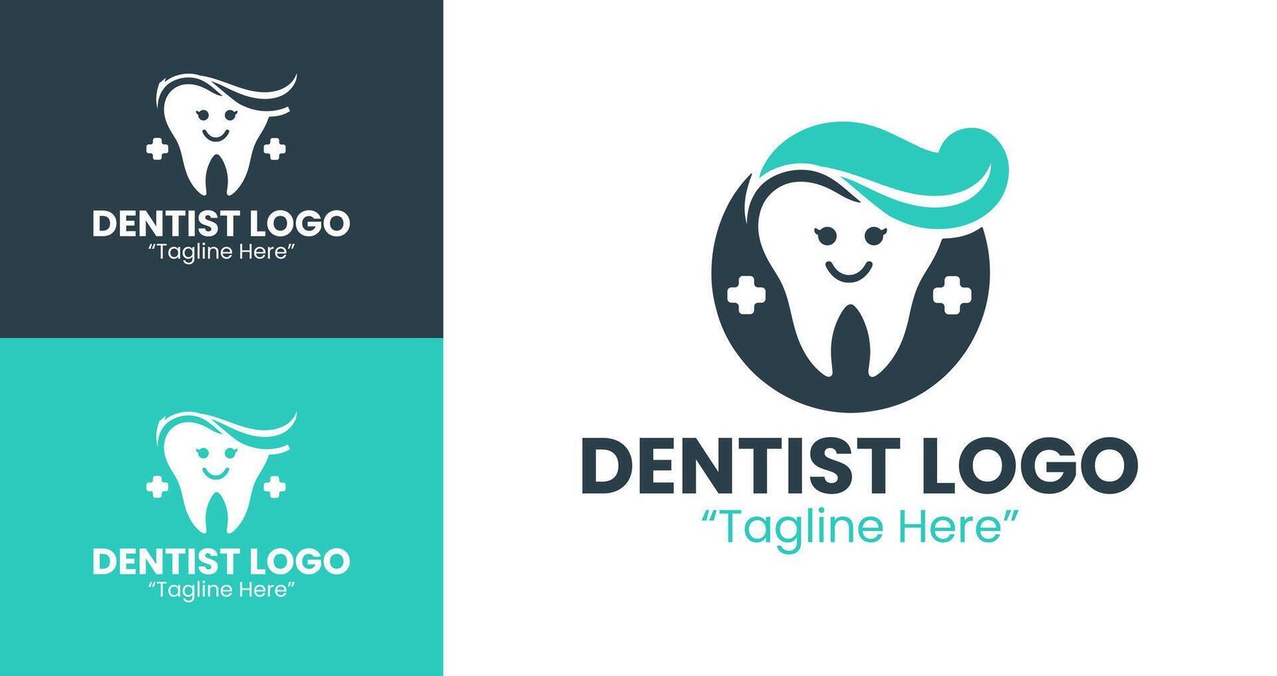 Modern and Professional Dentist Logo Design with Tooth Icon for Health Branding vector