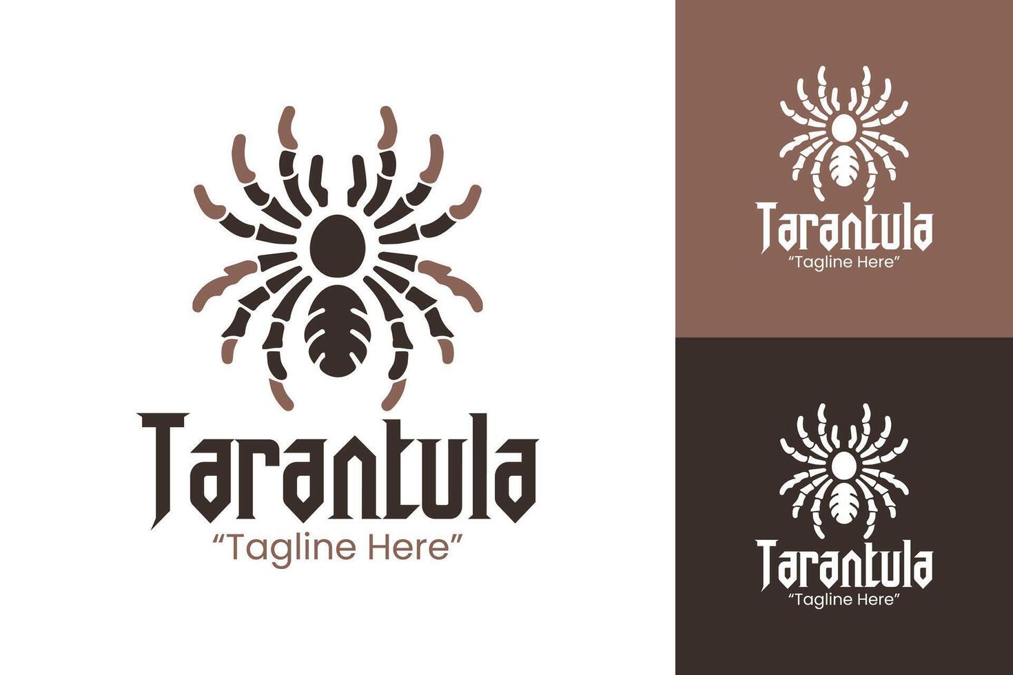 Unique Tarantula Spider Logo with Bold Typography for Business Branding vector