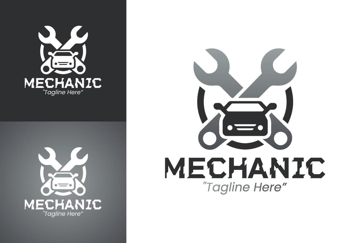 Professional Mechanic Logo for Auto Service and Garage Branding vector