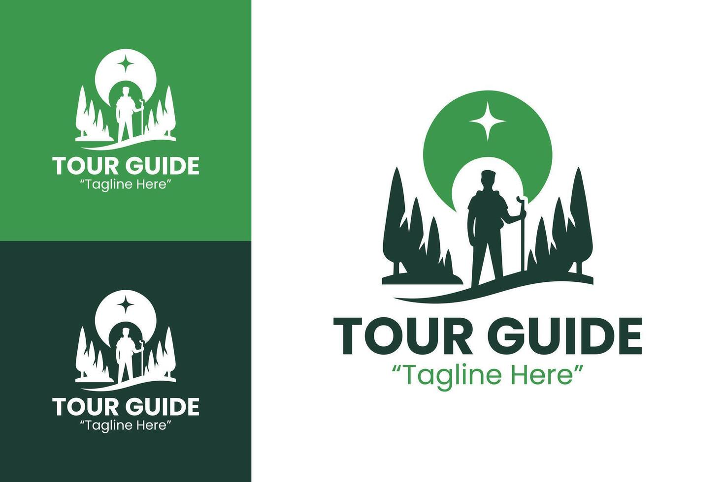 Professional Tour Guide Logo with Nature Path Design for Travel and Adventure Services vector