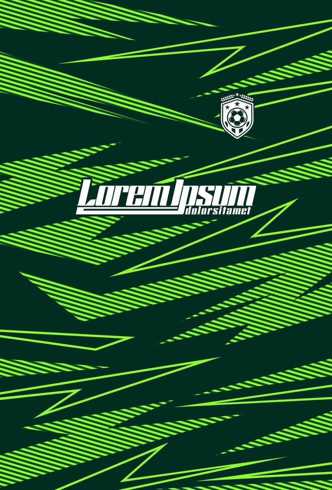 Green patterned sports jersey design vector