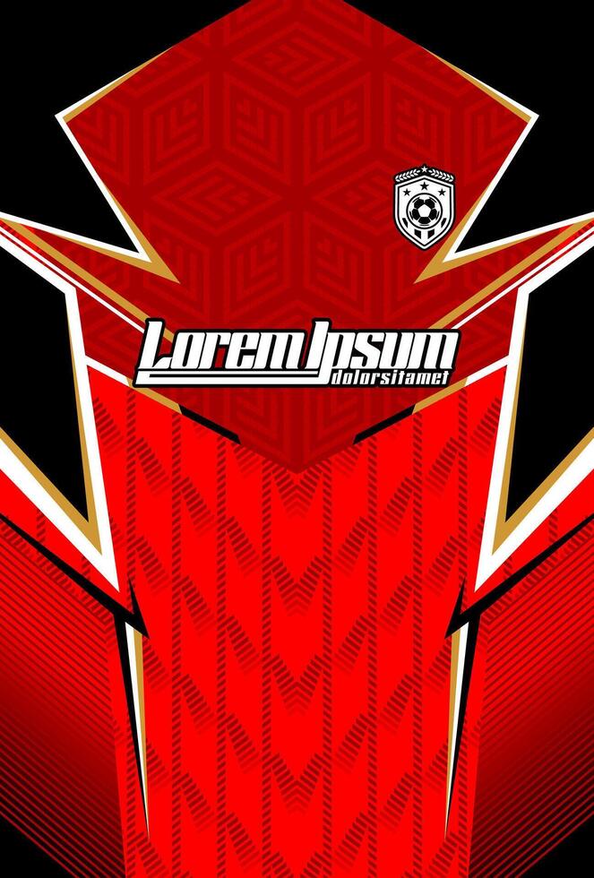 Red soccer jersey design with logo vector