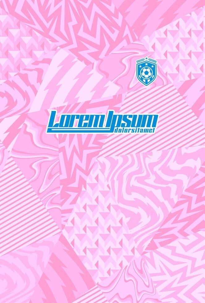 Pink soccer-themed background design vector