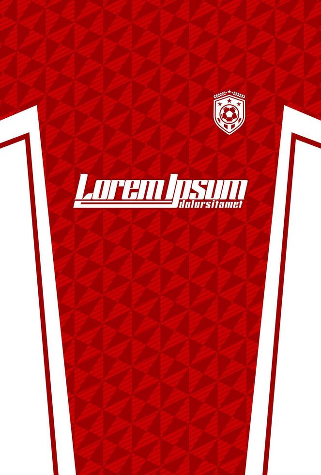Stylish red soccer jersey design vector