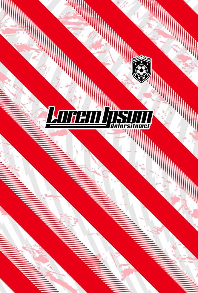 Red and white striped soccer graphic vector