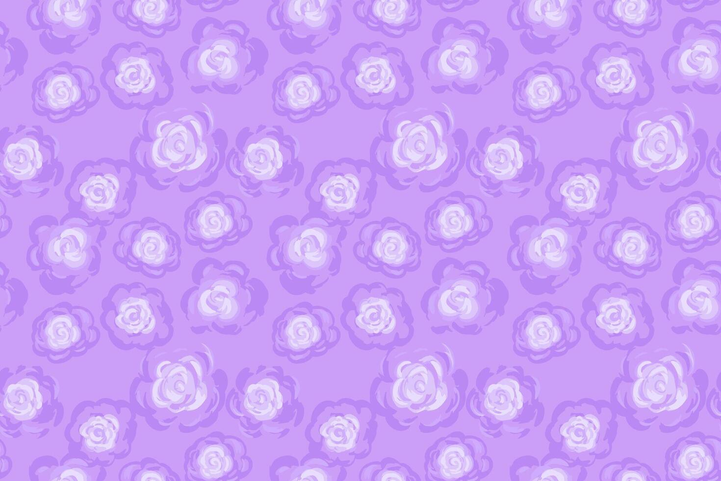 Seamless floral pattern with hand drawn purple and violet roses on a pastel lavender background. Perfect for fabric, gift wrap, wedding stationery, spring themes, and feminine designs vector