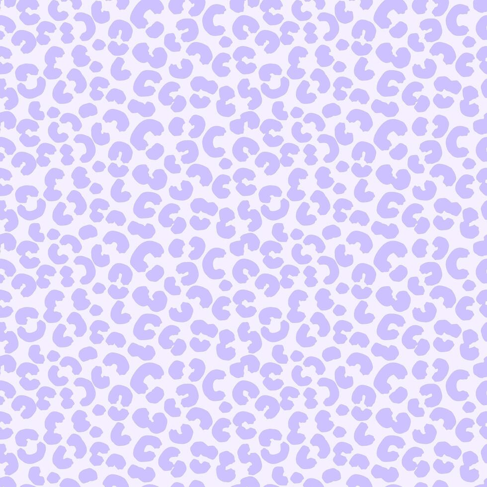 Seamless animal print pattern with pastel violet spots on a light purple background. Trendy and modern design for textiles, fashion, wrapping paper, and digital projects vector