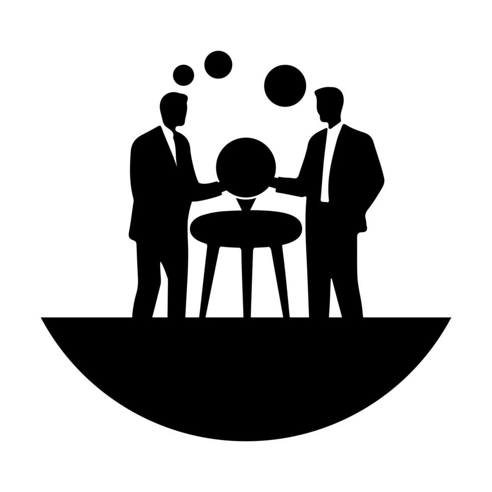 Silhouettes of Business people icon vector