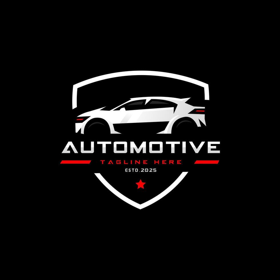 Car logo with shield for automotive vector