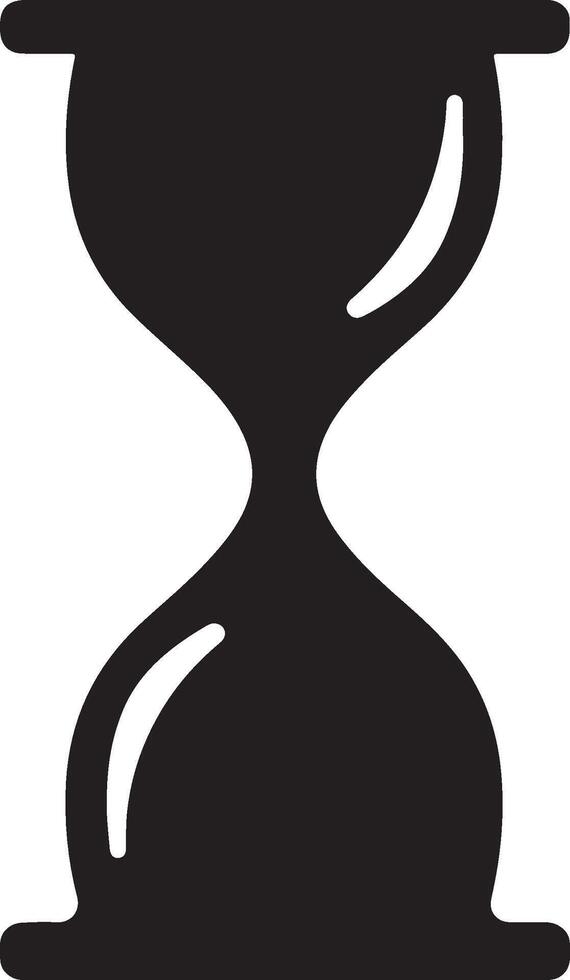 Classic Hourglass Silhouette Logo Illustration vector