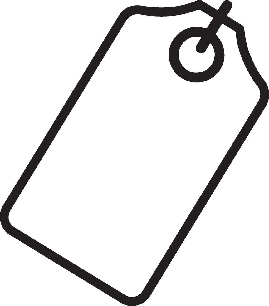 Flat Price Tag Silhouette, Ideal for Online Shop Graphics vector
