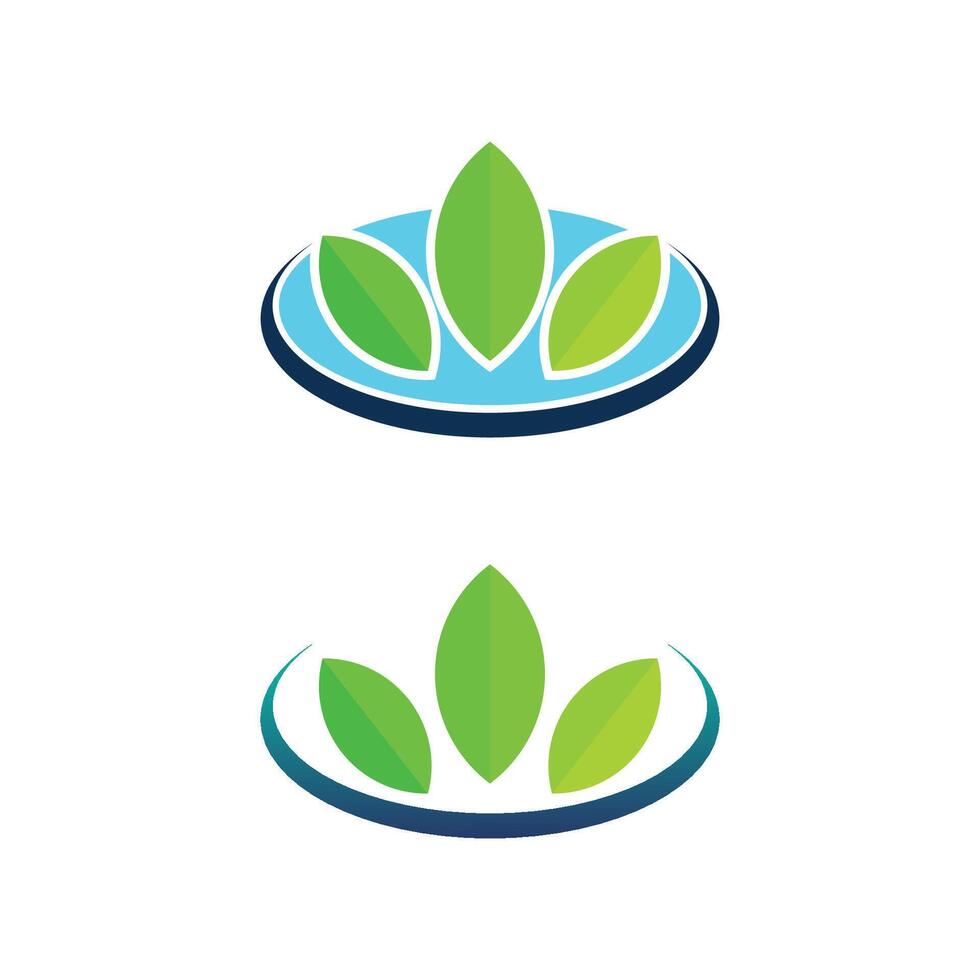 Leaf and Earth Circle Logo with Eco Growth and Forest Life Icon vector
